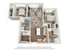 2 Bedroom 3D Floor Plan